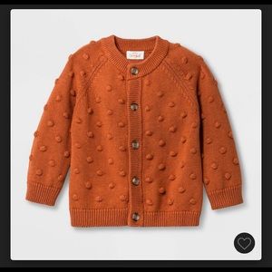 Cat & Jack Bobble Cardigan—orange